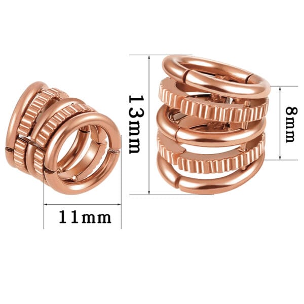 Lobe Cuff Ear Gauges Stretcher Earring Clip on Cartilage 00g