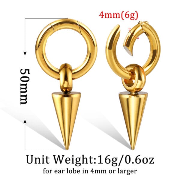 2PCS Pendant Ear Weights Hangers Ear Plugs for Stretched Lobe