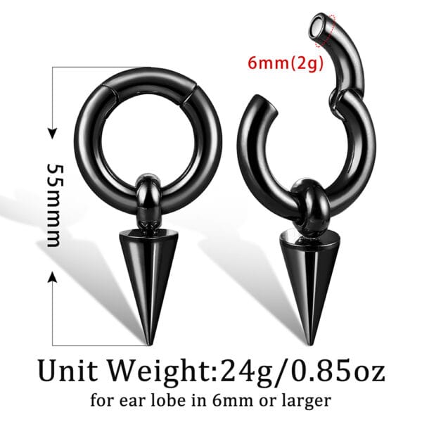2PCS Pendant Ear Weights Hangers Ear Plugs for Stretched Lobe