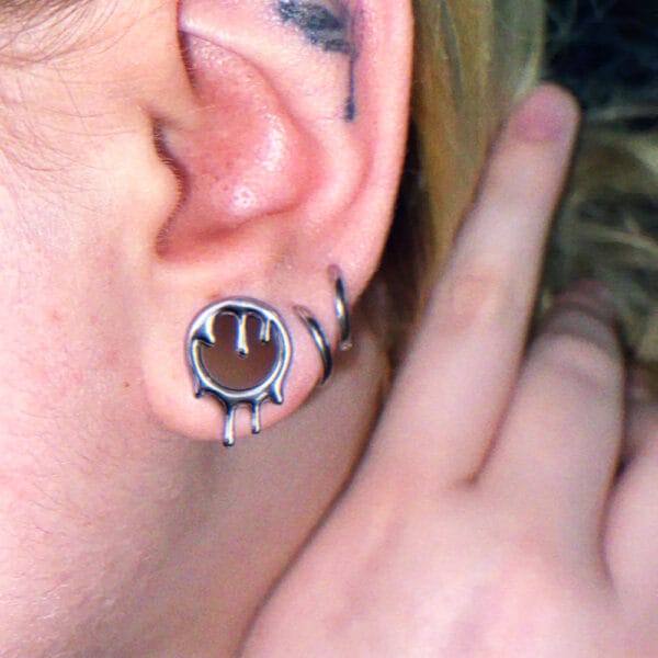 2PCS Water Drop Ear Gauges Plugs Stretcher Earring