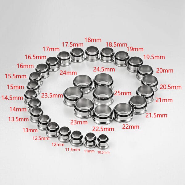 Cosy Basic Ear Gauges Tunnels Expander Plugs 0.5mm Increments