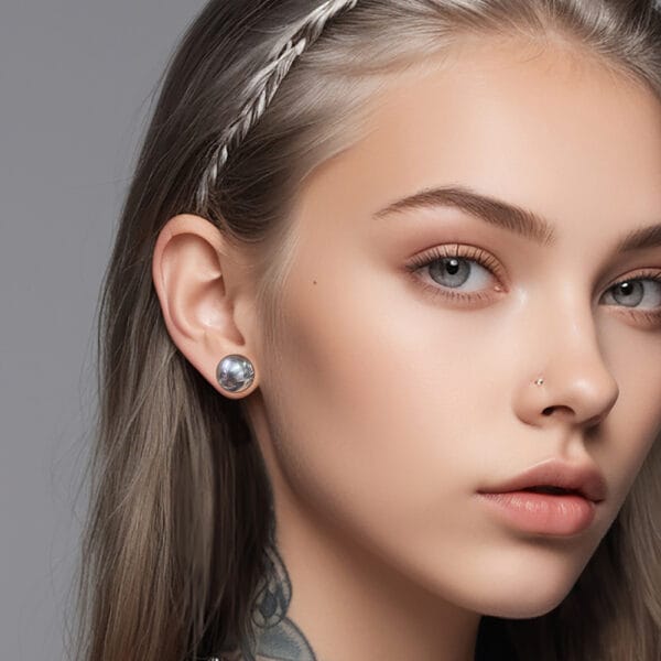 2PCS 316 Stainless Steel Round Ear Gauges Stretcher