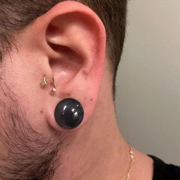 2PCS 316 Stainless Steel Round Ear Gauges Stretcher