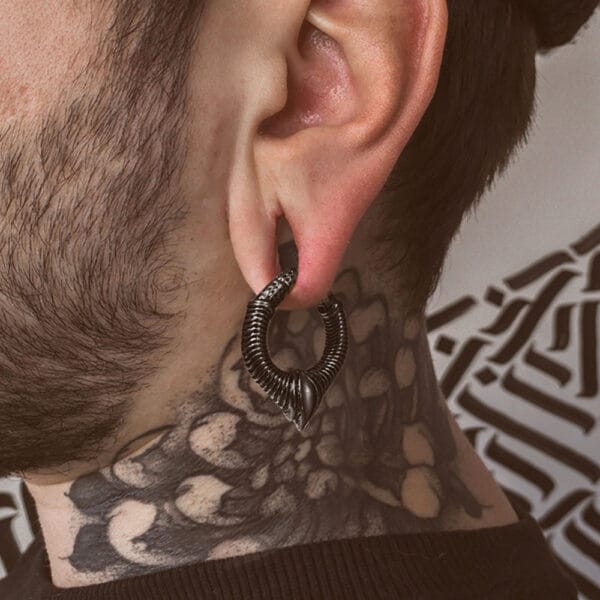 2PCS Gothic Punk Ear Weights Hangers Ear Plug for Stretched Lobe
