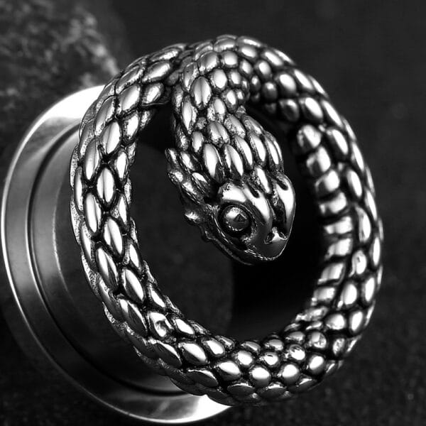 1675-SI (3) Punk Snake Ear Tunnels