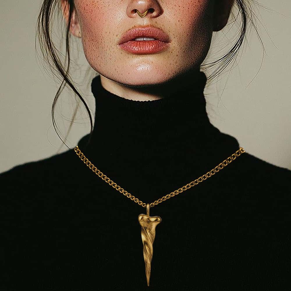 Punk Twisted Spike Necklace - Image 2