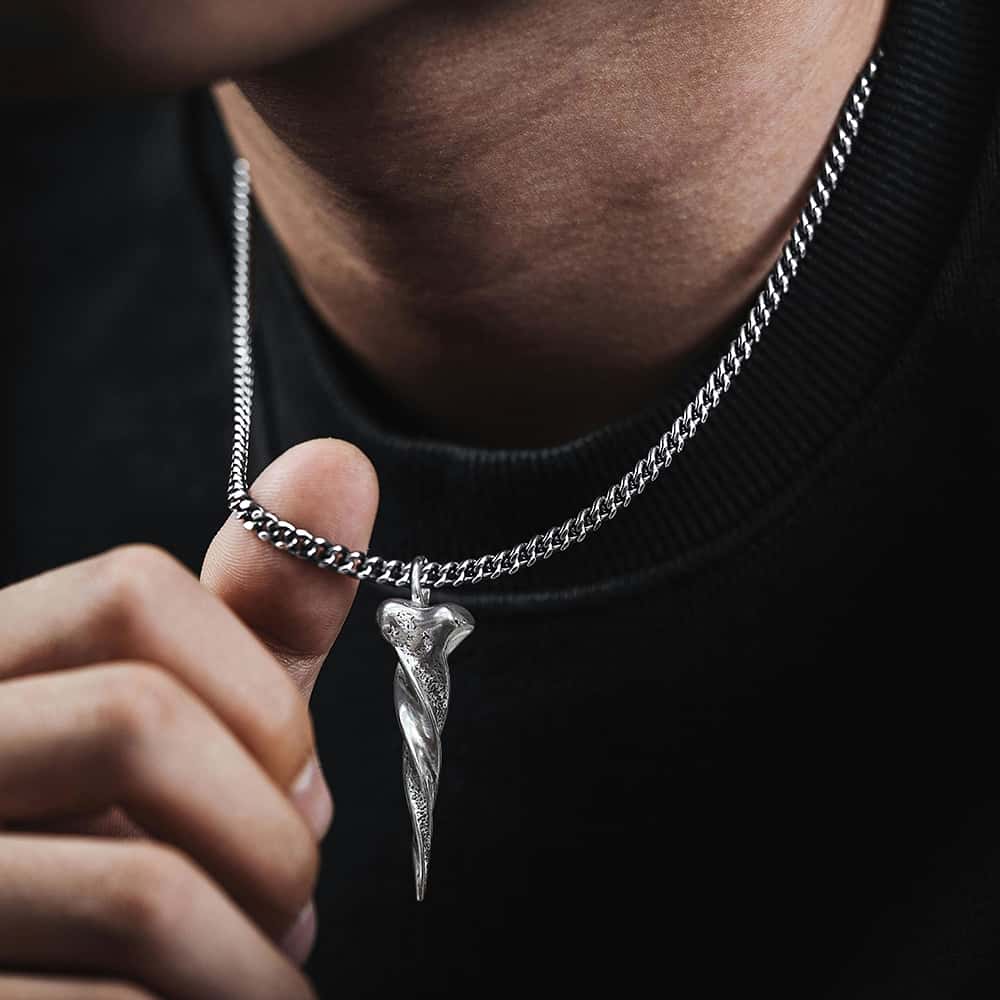 Punk Twisted Spike Necklace - Image 4