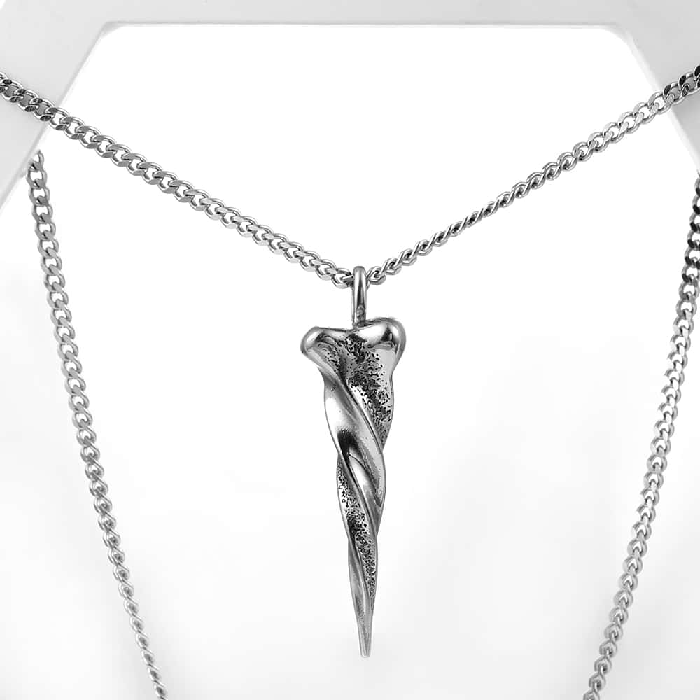 Punk Twisted Spike Necklace - Image 3
