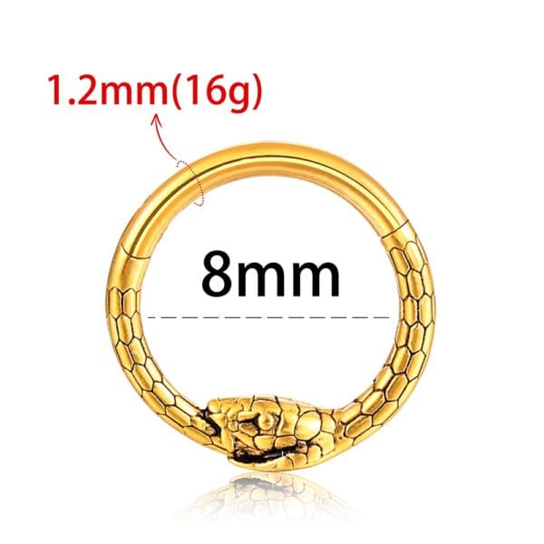 Ouroboros Septum Clicker Nose Rings