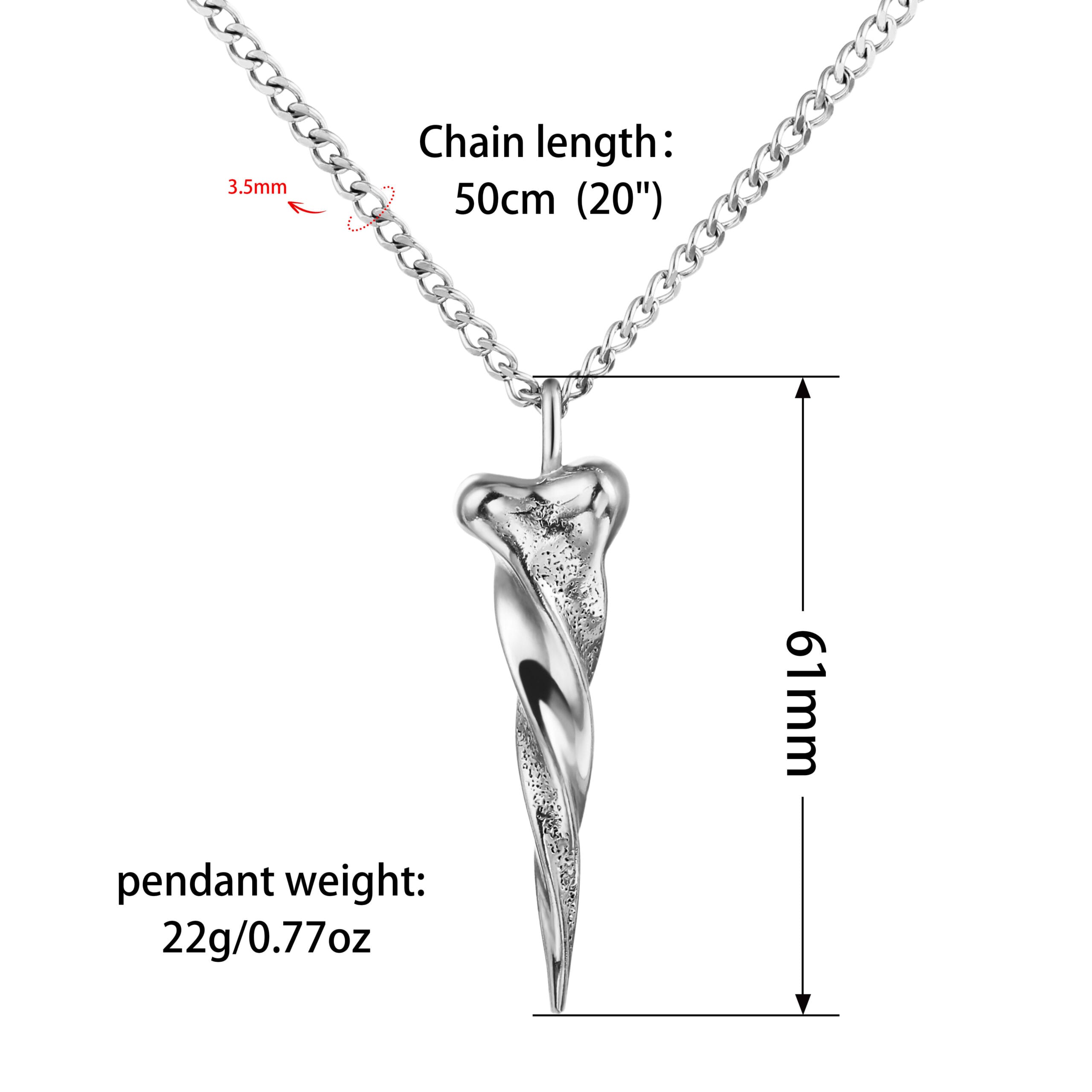 Punk Twisted Spike Necklace - Image 6