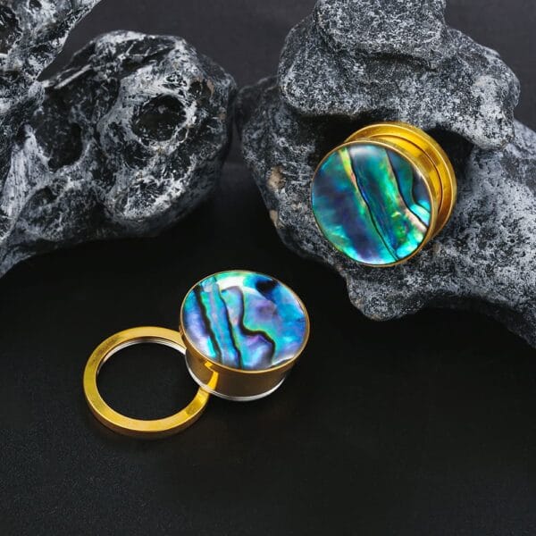 Screw Fit Colorful Shell Ear Tunnels