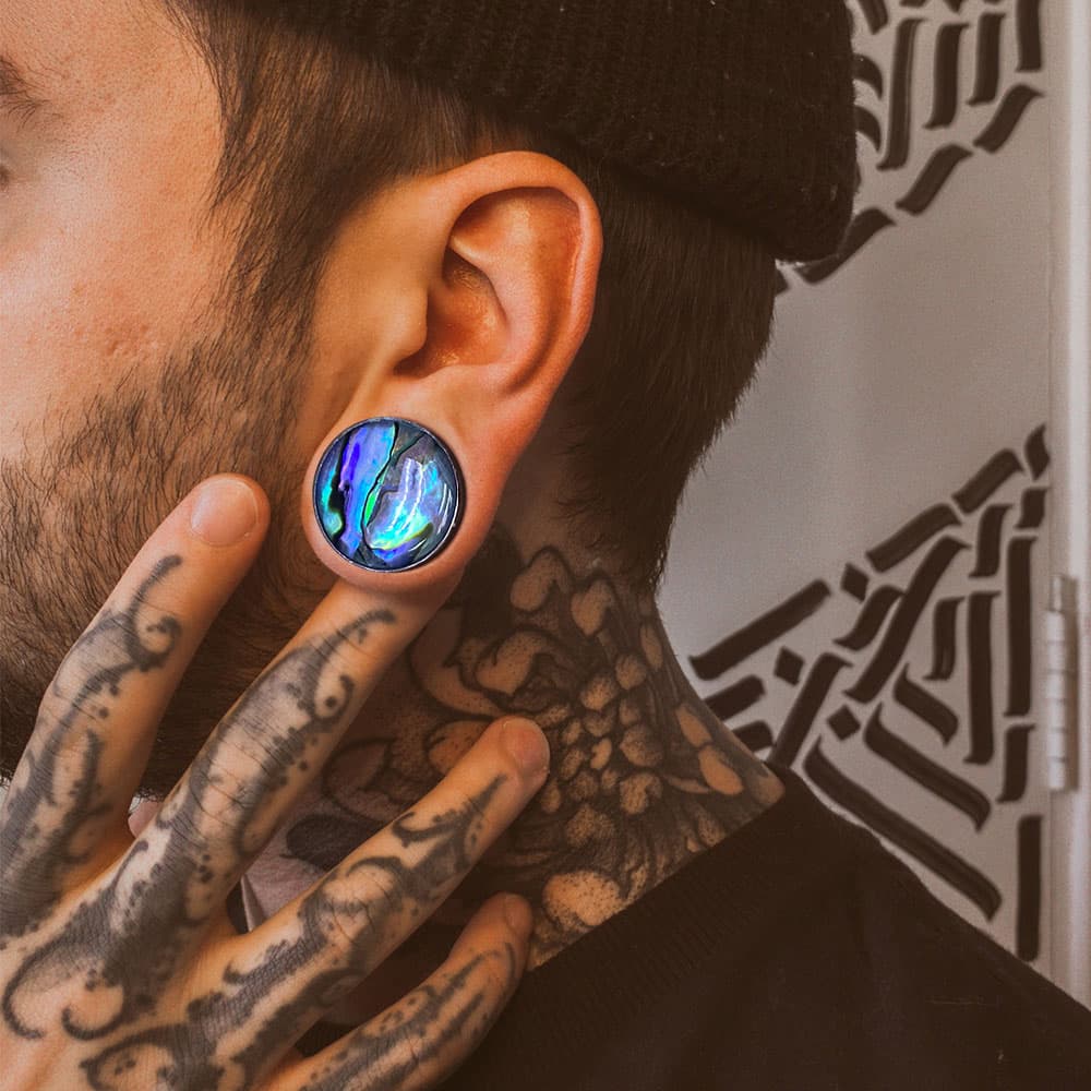 Screw Fit Colorful Shell Ear Tunnels - Image 5