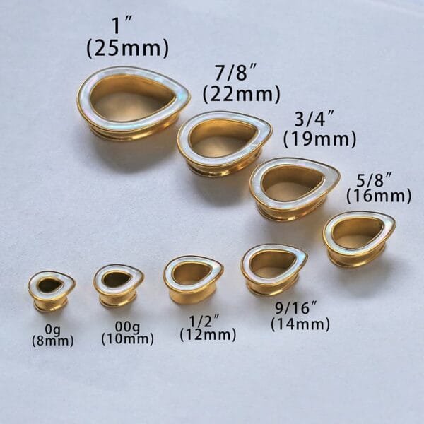 Teardrop Shell Ear Tunnels