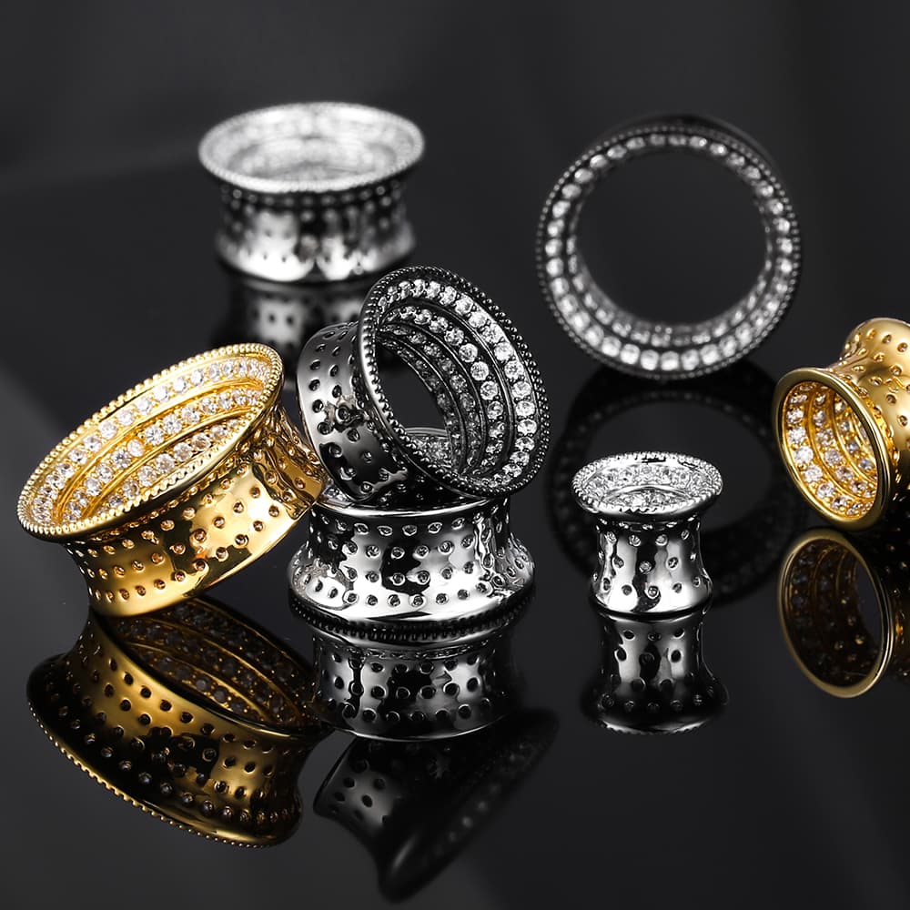 Sparkling Zircon Ear Gauge Plug - Image 3