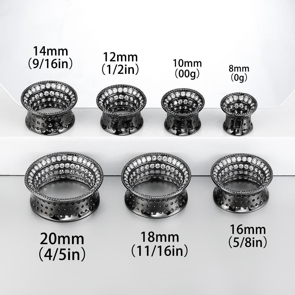 Sparkling Zircon Ear Gauge Plug - Image 7