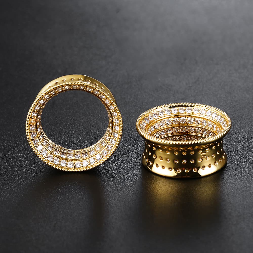 Sparkling Zircon Ear Gauge Plug - Image 5