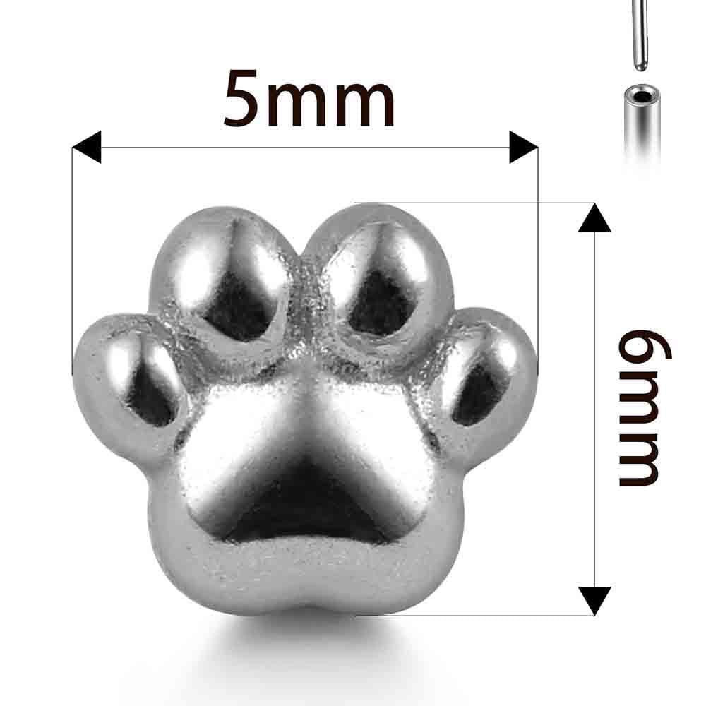 Paw Print Labret Stud - Image 6