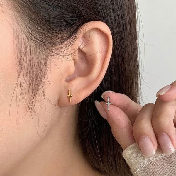 Cross Sword Labret Stud