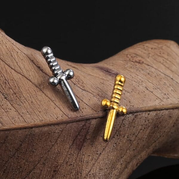Cross Sword Labret Stud