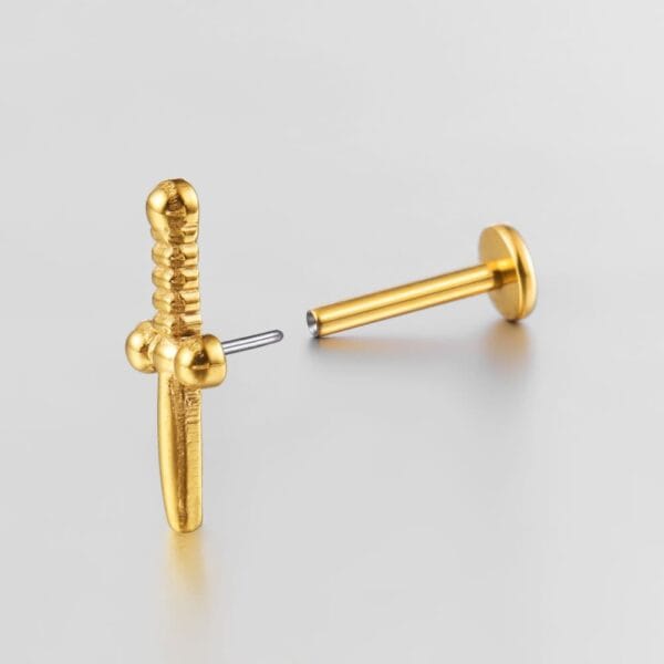 Cross Sword Labret Stud