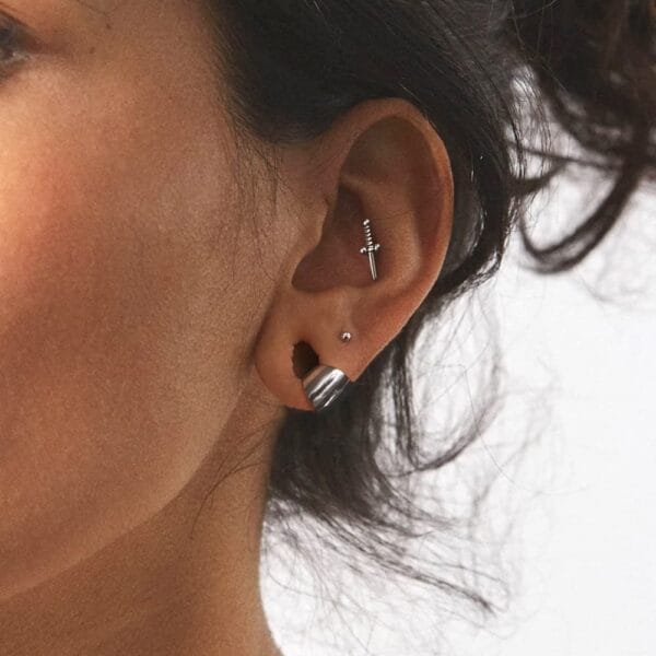 Cross Sword Labret Stud