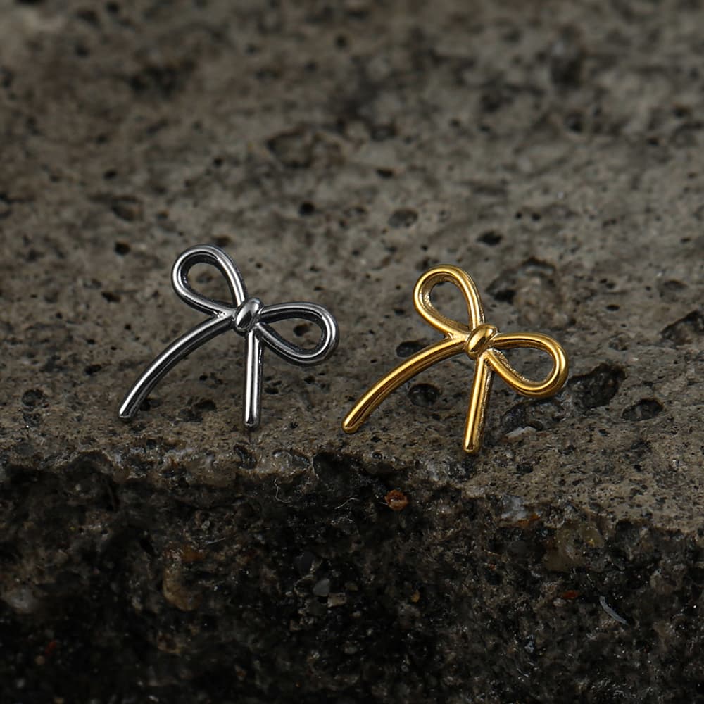 Bowknot Threadless Flat Back Labret - Image 3
