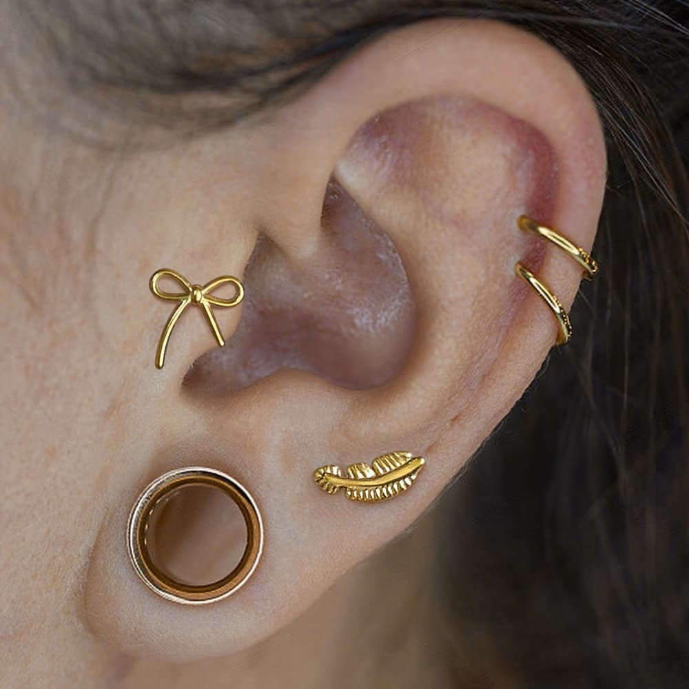 Bowknot Threadless Flat Back Labret - Image 2