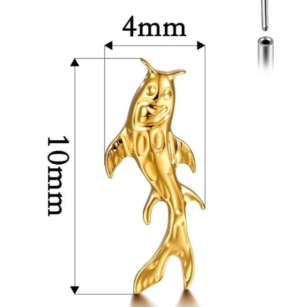 Koi Fish Threadless Flat Back Labret