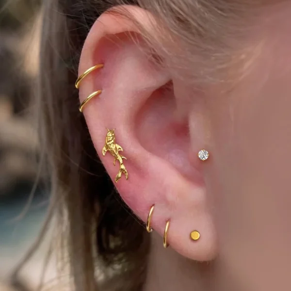 Koi Fish Threadless Flat Back Labret