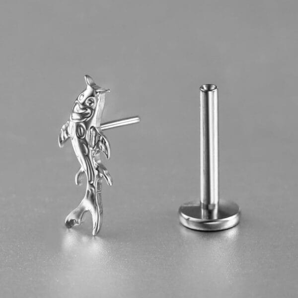 Koi Fish Threadless Flat Back Labret