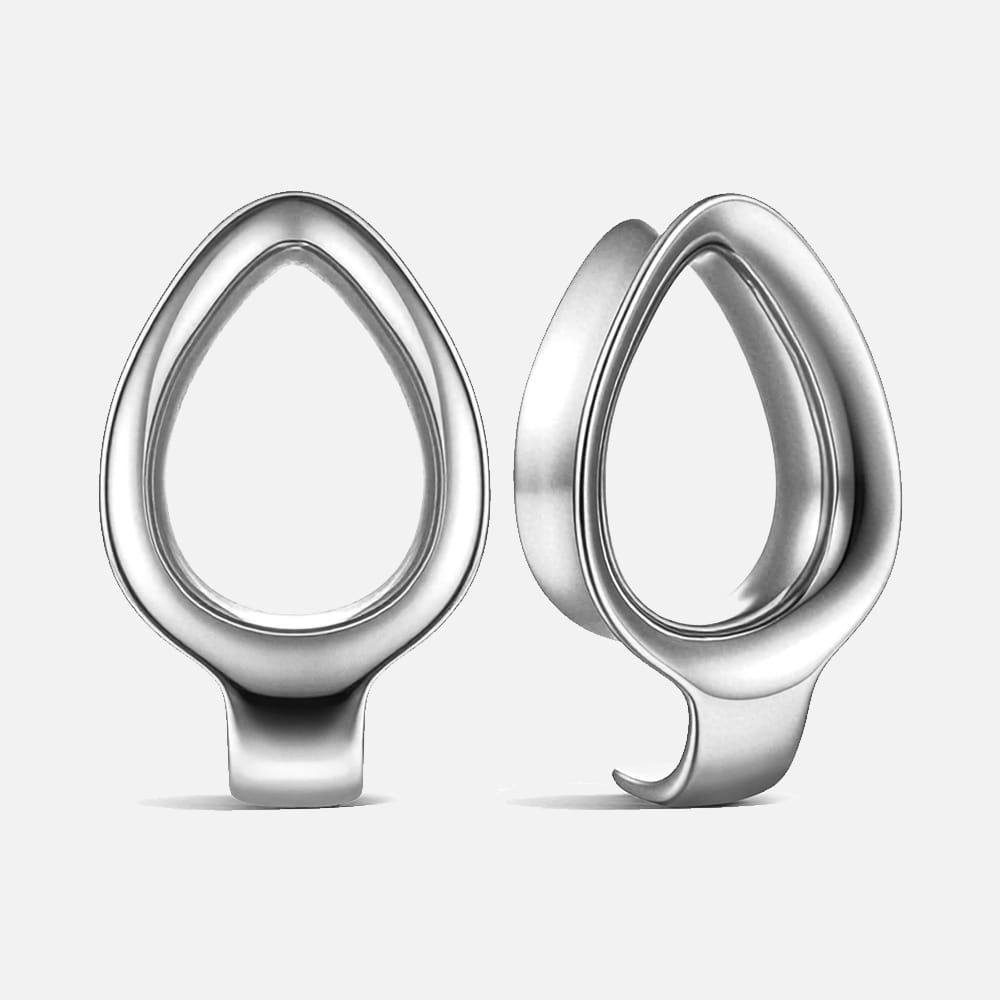 Waterdrop Lobe Cuff Ear Gauges