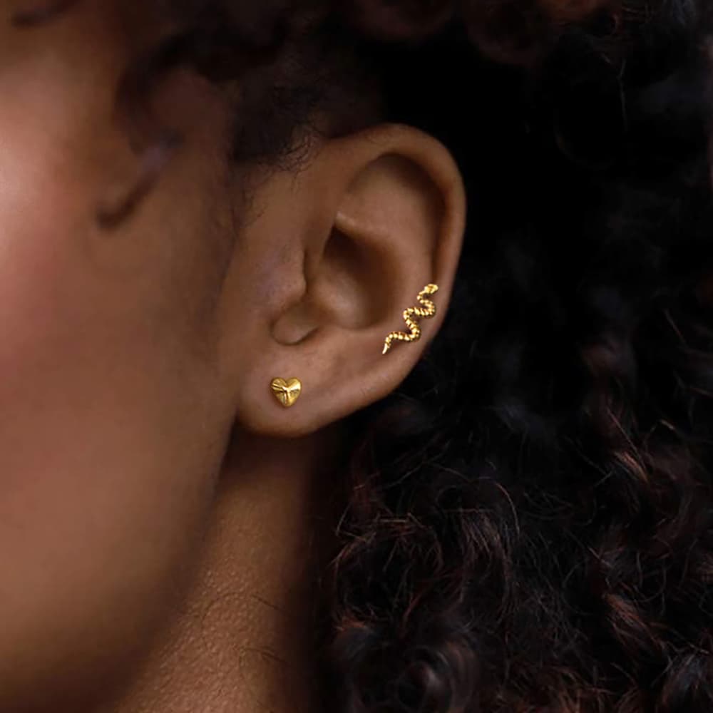 Snake Threadless Flat Back Labret - Image 2