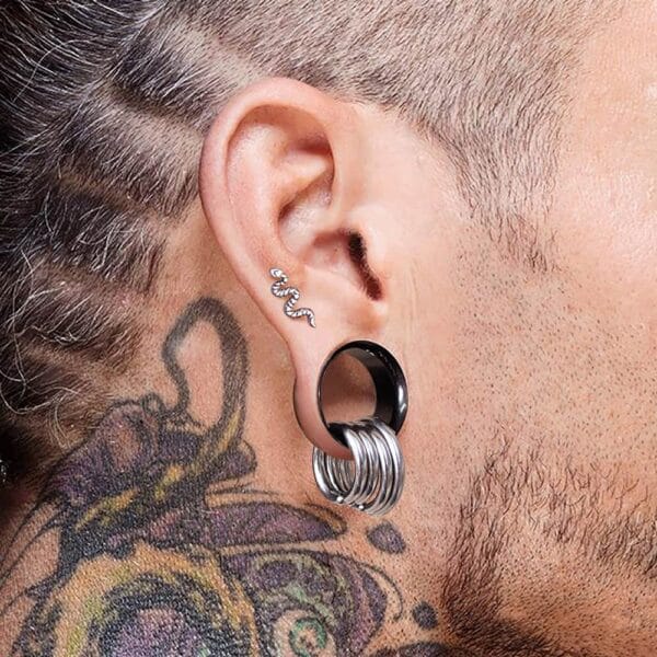 Snake Threadless Flat Back Labret