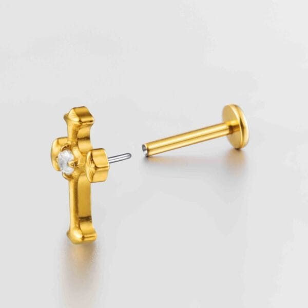 Cross Flat Back Studs