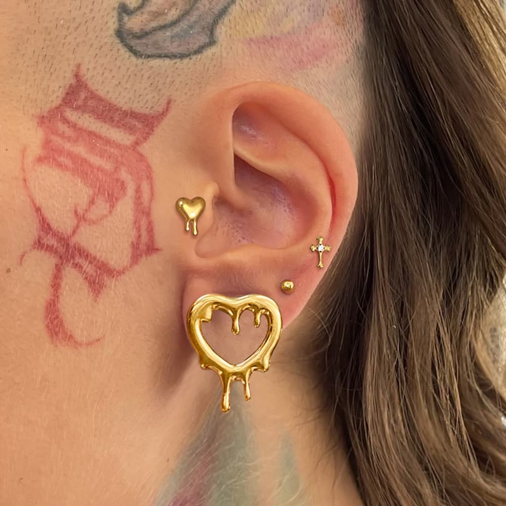 Cross Flat Back Studs - Image 2