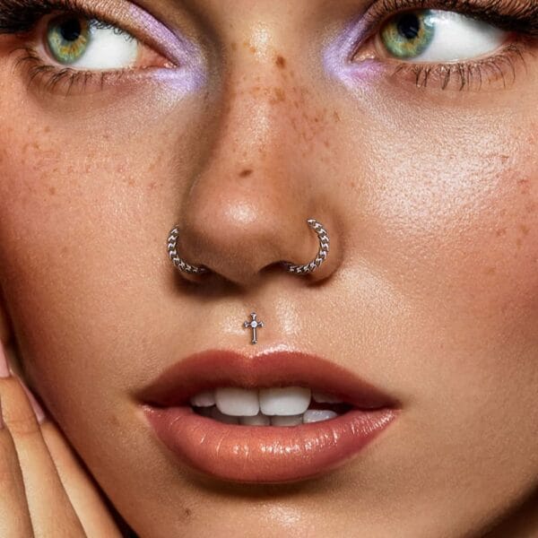 Cross Flat Back Studs