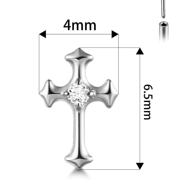 Cross Flat Back Studs