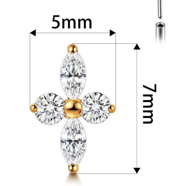 Gorgeous CZ Flat Back Studs