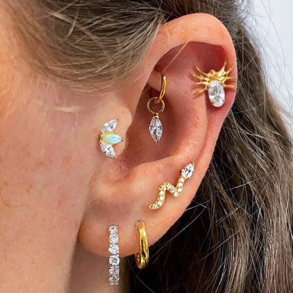 Opal Flat Back Studs
