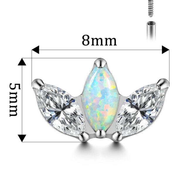 Opal Flat Back Studs