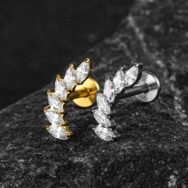 4005-ALL (7) Sparkling CZ Flat Back Studs