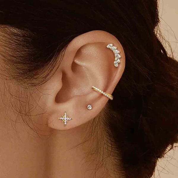 Sparkling CZ Flat Back Studs