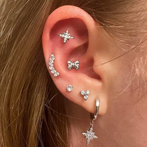 Sparkling CZ Flat Back Studs