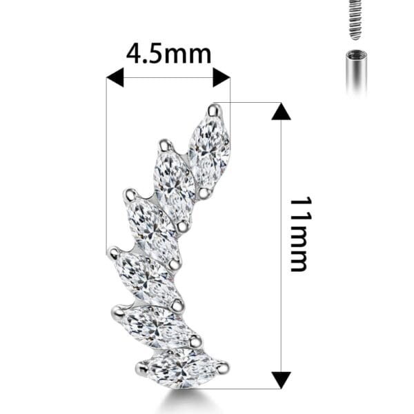 Sparkling CZ Flat Back Studs