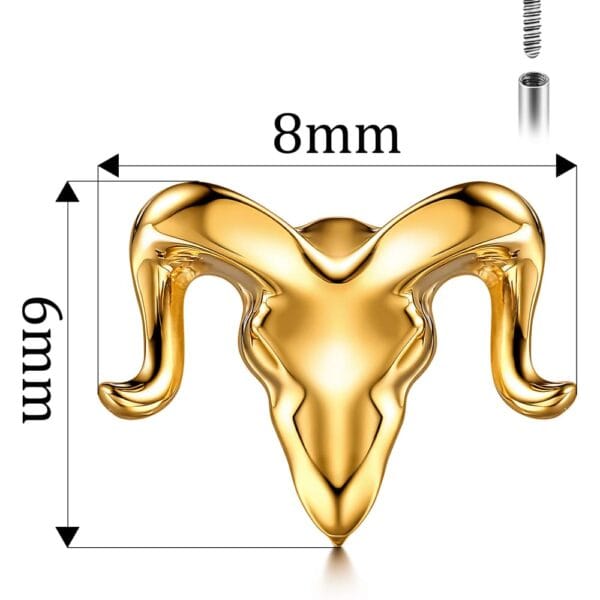 Sheep Internal Thread Flat Back Studs