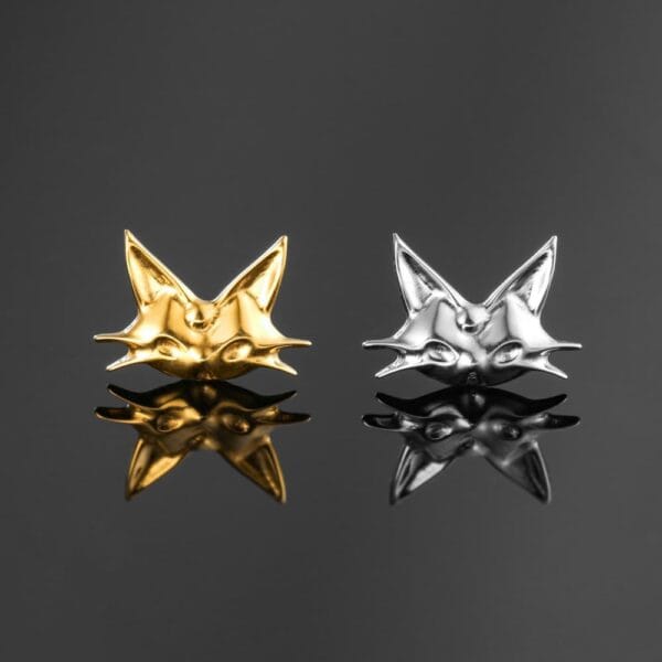 Cute Cat Internal Thread Flat Back Studs