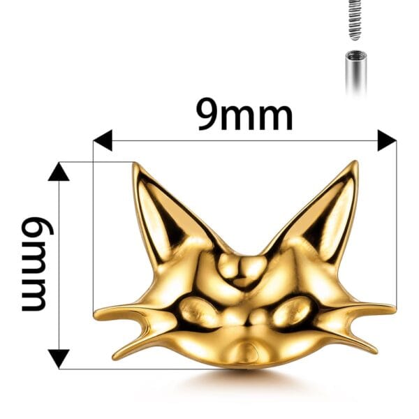 Cute Cat Internal Thread Flat Back Studs