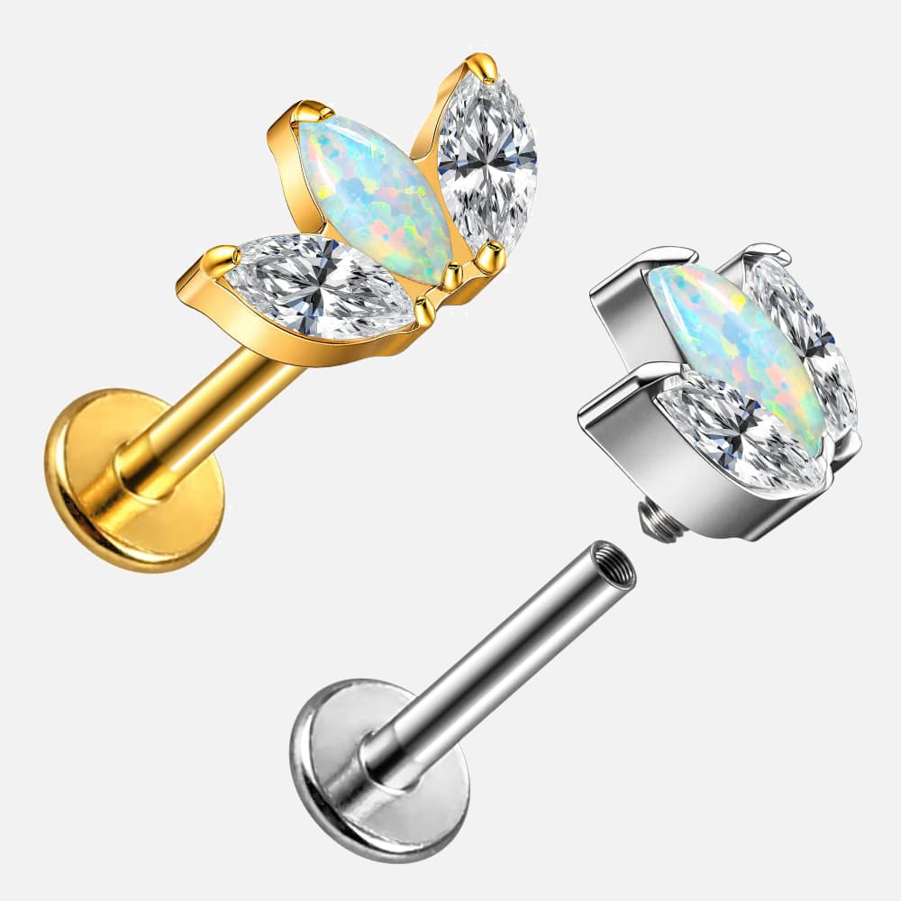 Opal Flat Back Studs