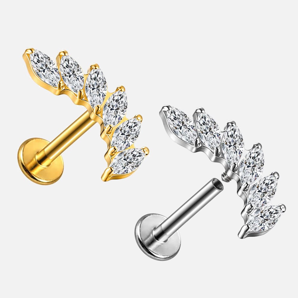 Sparkling CZ Flat Back Studs