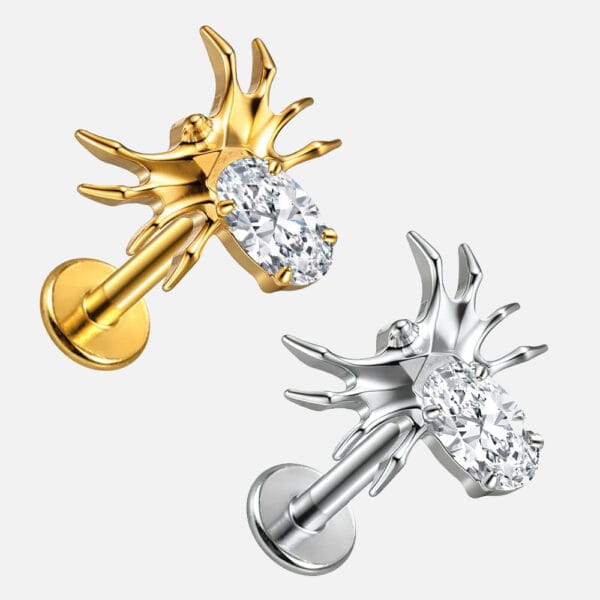 Spider Internal Thread Flat Back Studs